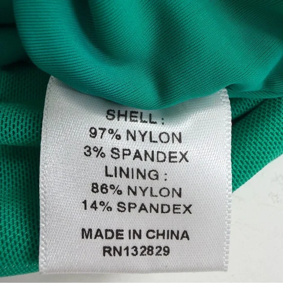 NBD Green Ruched Bodycon Mini Dress XS Double Strap Cowl Neck Party Cocktail - Picture 8 of 8